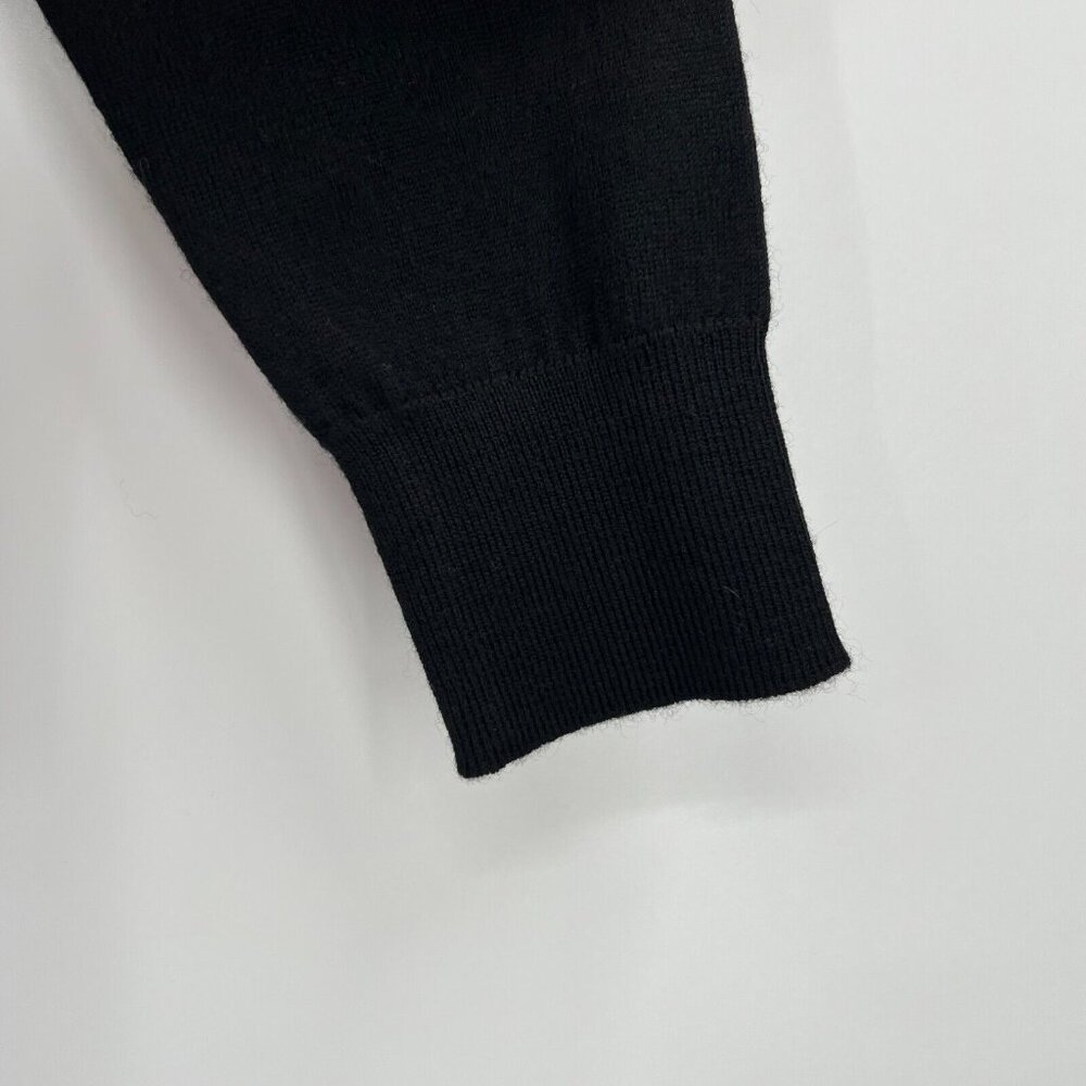 Quince Women’s Black Australian Merino Wool V-Neck Sweater sz M NWT Long Sleeve - Picture 3 of 6